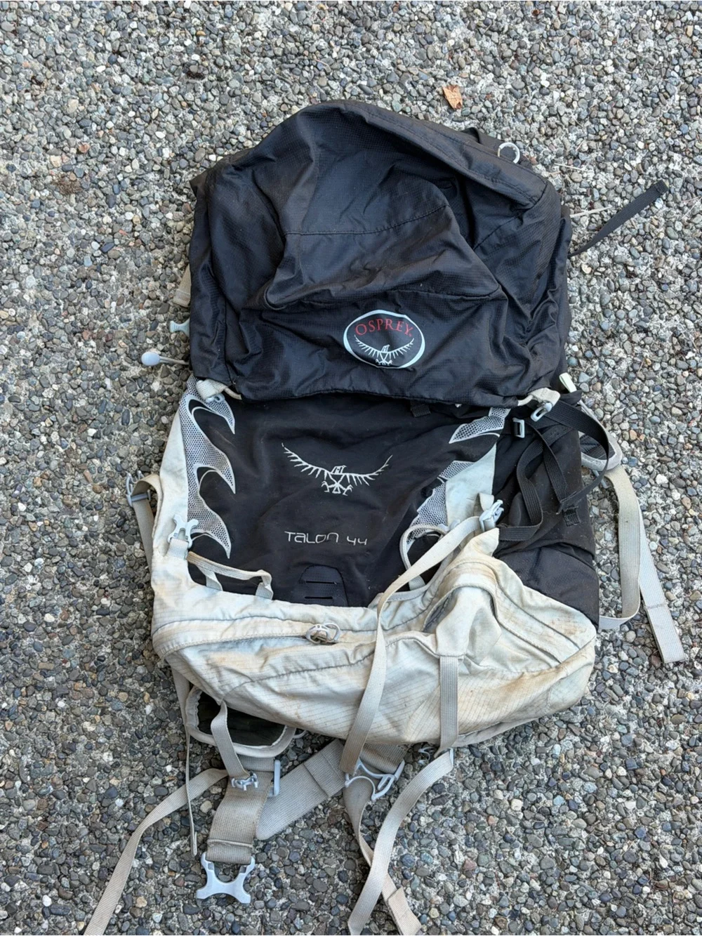 Osprey Black and Gray Men’s Hiking Backpack 44